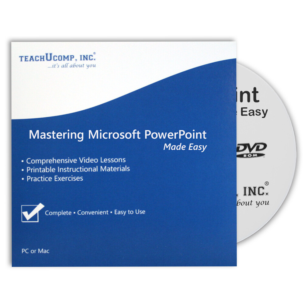 Learn Microsoft POWERPOINT 2016 & 2013 Training Tutorial DVD-ROM Course 6 Hours