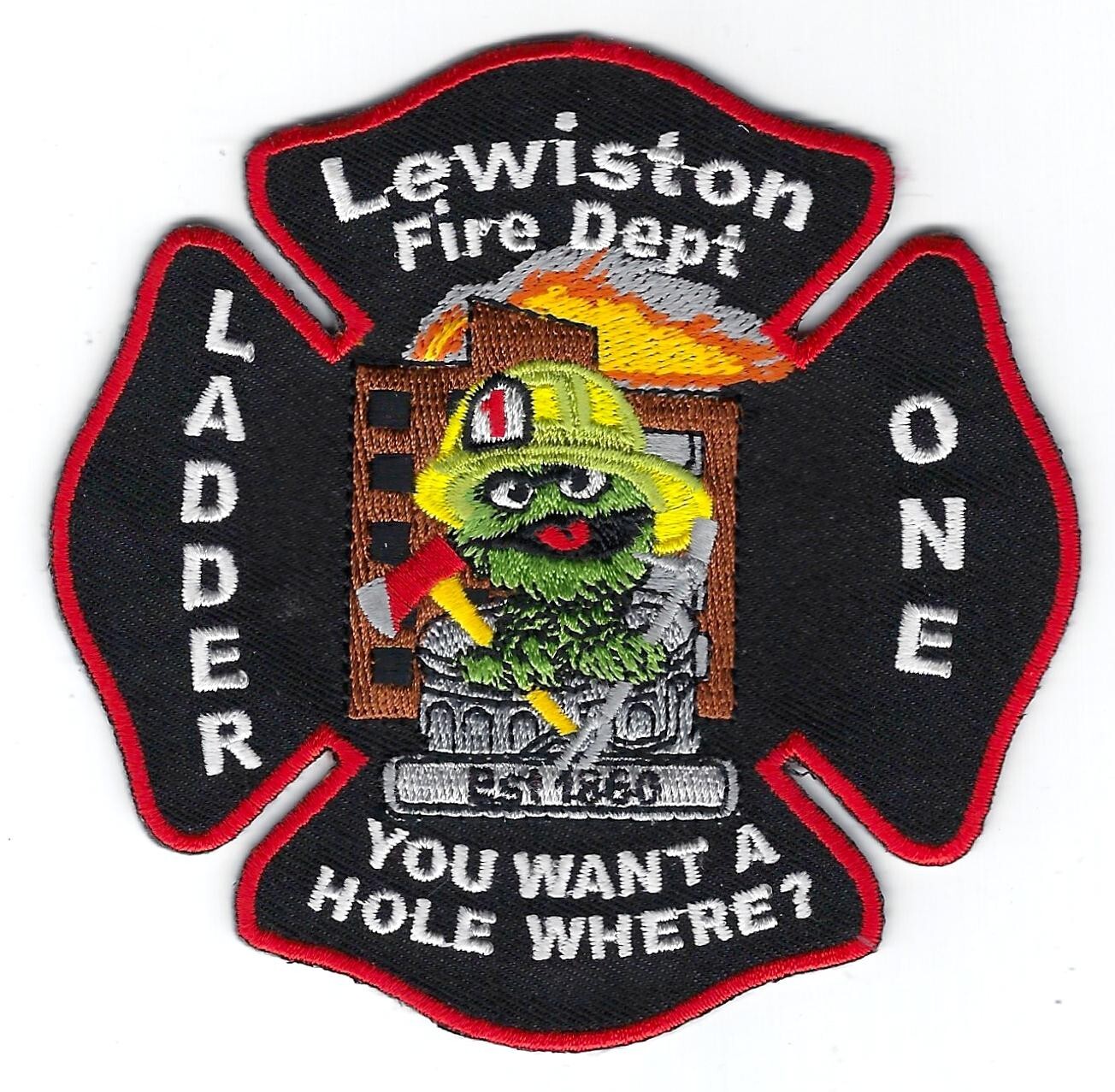 MAINE - Lewiston Fire Dept. - Ladder 1 - [ Company Patch ]
