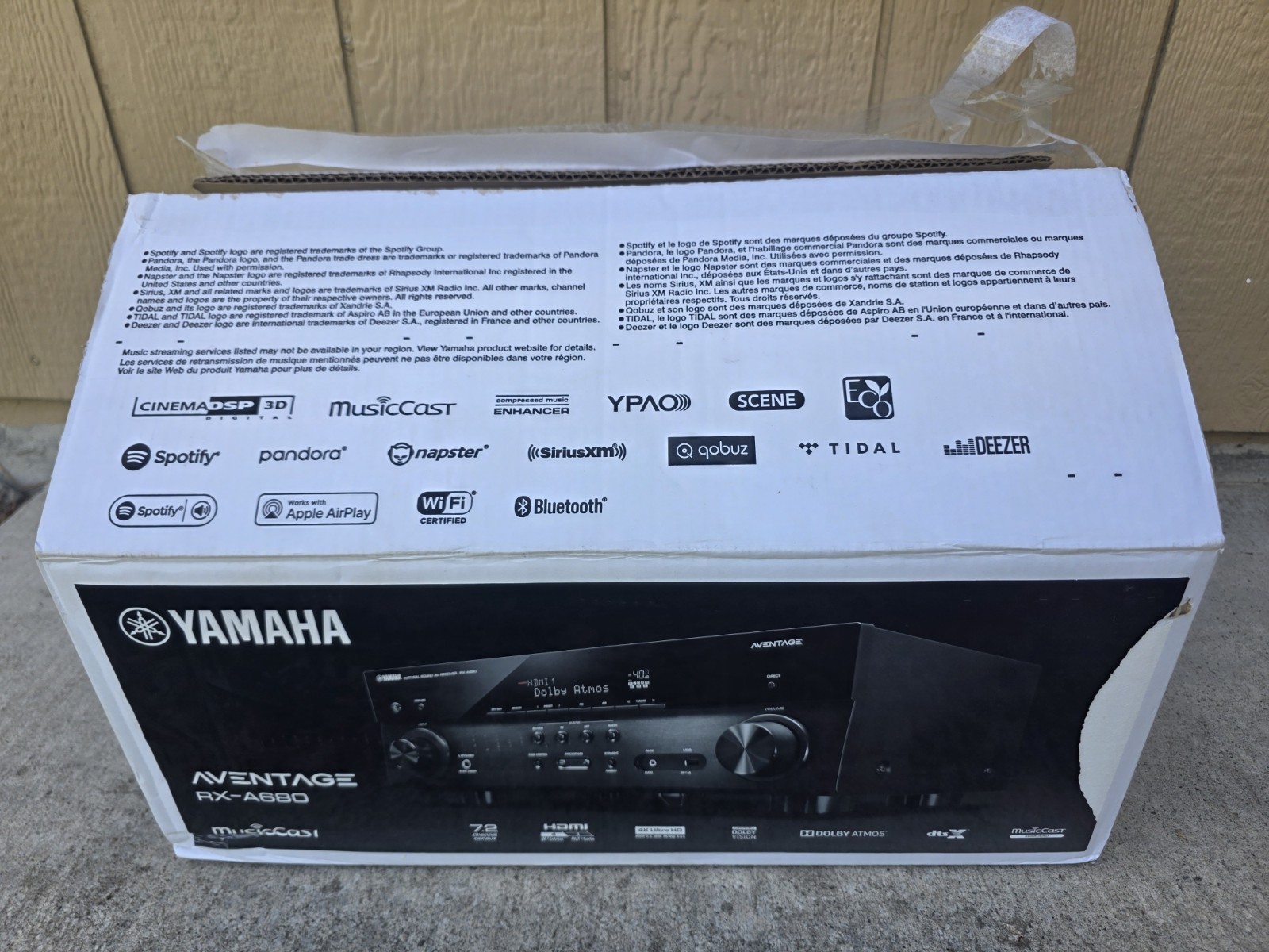 Yamaha AVENTAGE RX-A680 7.2 Channel AV Receiver Open Box Complete Dolby Atmos