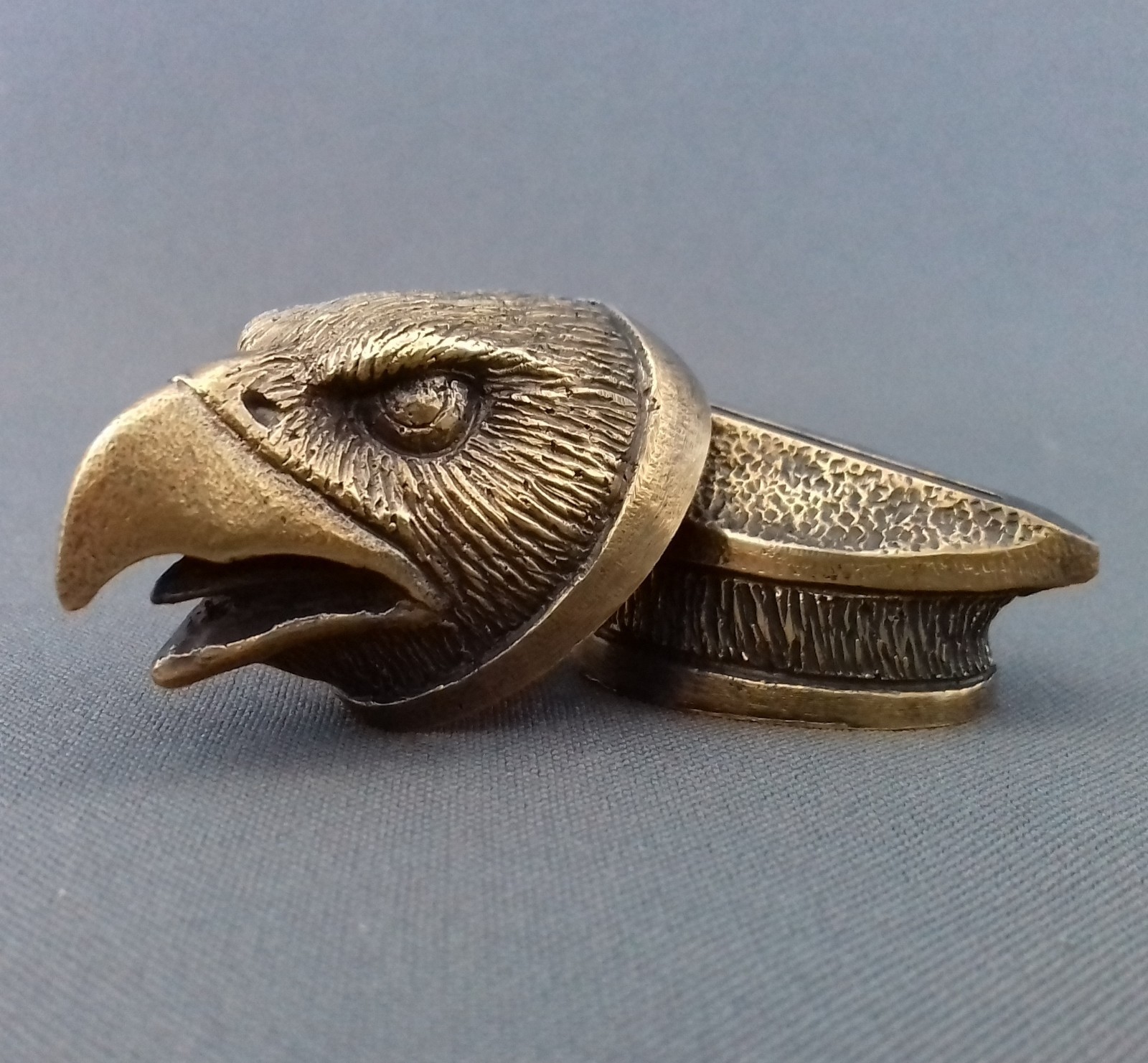 SET EAGLE SOLID BRONZE FINGER GUARD BOLSTER & POMMEL CUSTOM KNIFE MAKING