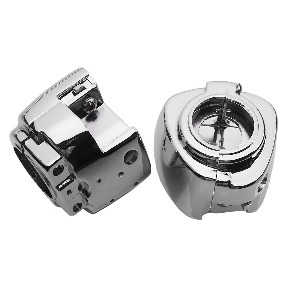 Chrome Hand Control Switch Housing Covers For Harley Sportster 1200 Softail Dyna