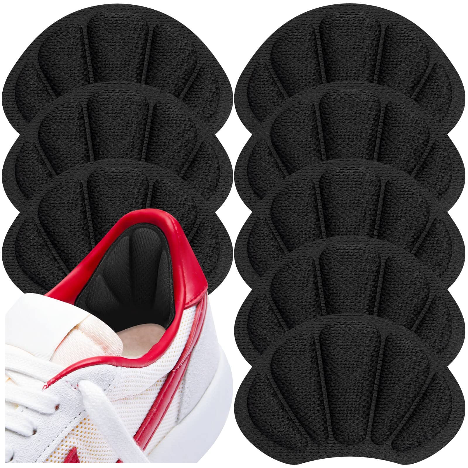 Heel Cushion Inserts - 8 Pcs Self-Adhesive Pads for Comfortable Fit