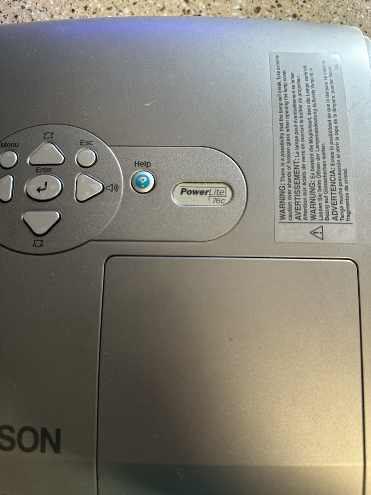 Untested LCD Projector with Case and Accessories Epson Powerlite 76C EMP-X3