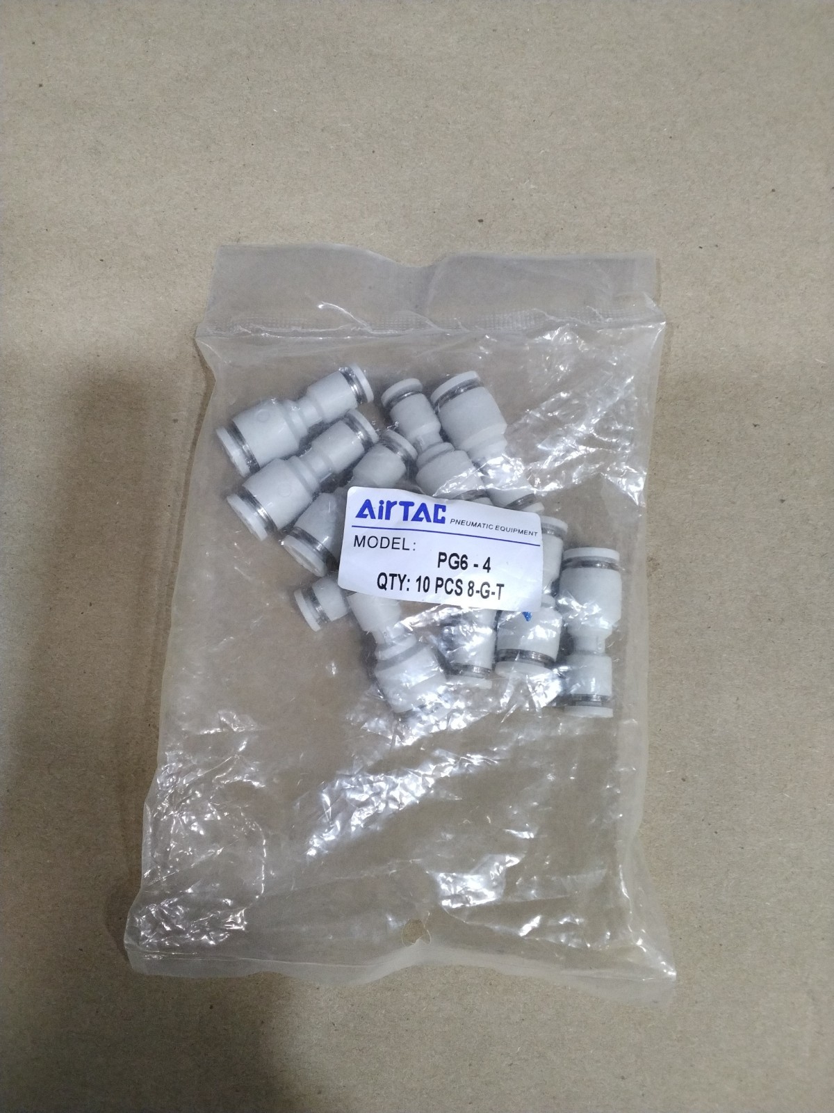 AirTAC 8-G-T Quick Break Joint PG6-4, Qty 10