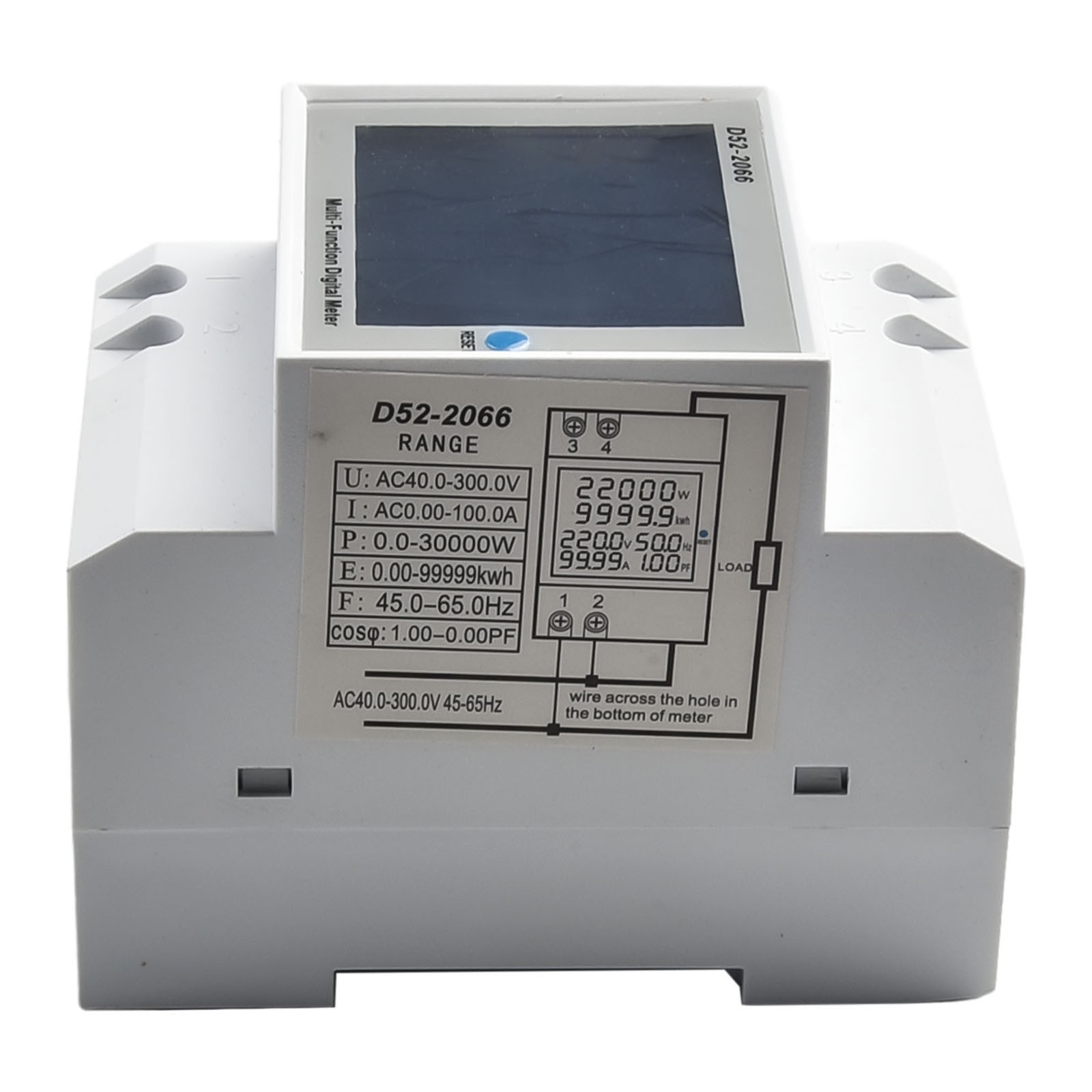 High Precision 100A DIN Rail AC Meter With Integrated for current Transformer