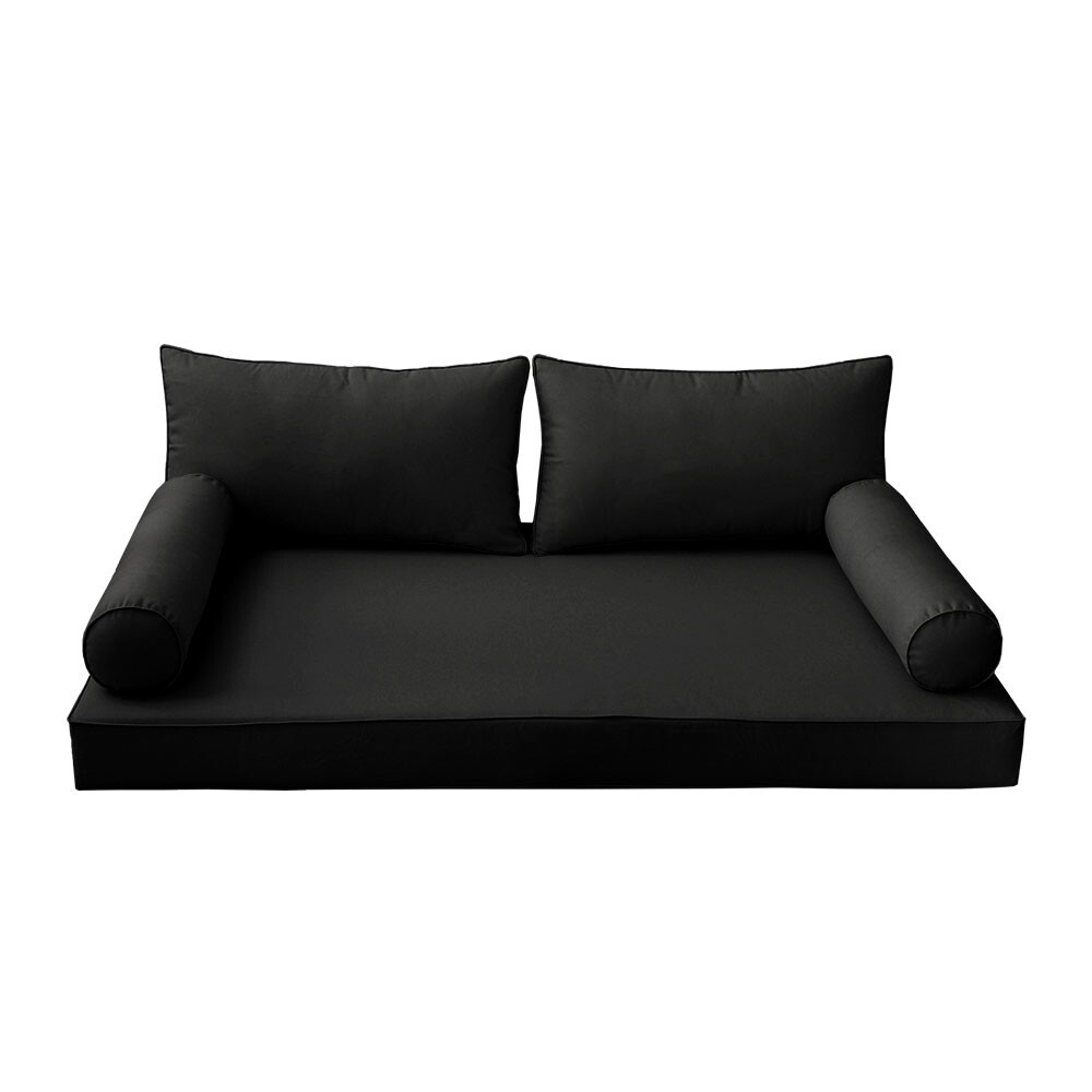 *COVER ONLY*-Style 2 Daybed Mattress Bolster Pillow Covers Piped Trim Full-AD109