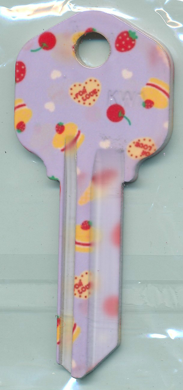 CUP CAKES AND CHERRIES PRINT KEY BLANKS KW-1