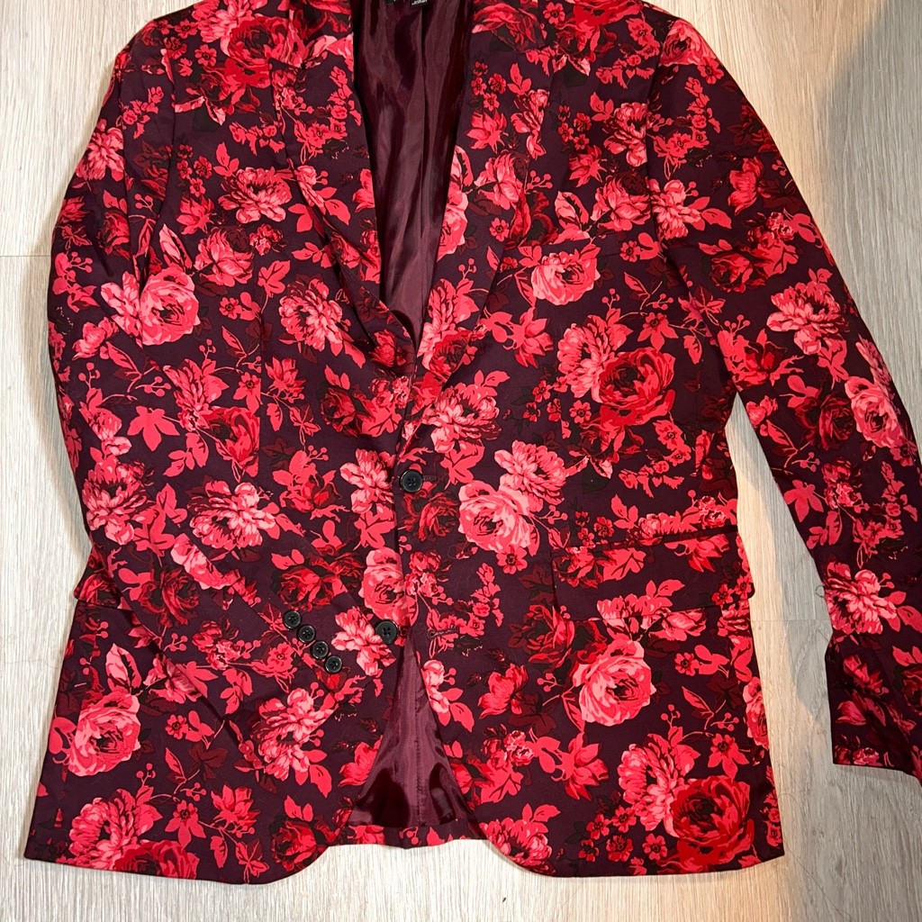 Size L I.N.C. International Concepts Roscoe Slim-Fit Floral-Print Suit Jacket