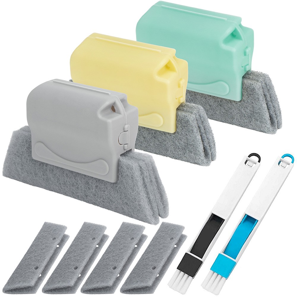 2 in 1 Magic Window Track Cleaner Window Door Groove Cleaning Brush Tools Set