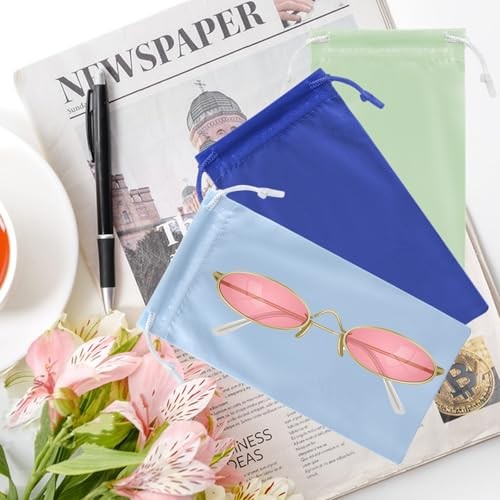TKYZMS 8-Pcs Eyeglass Pouch Set with 2 Microfiber Cleaning Cloths-Soft