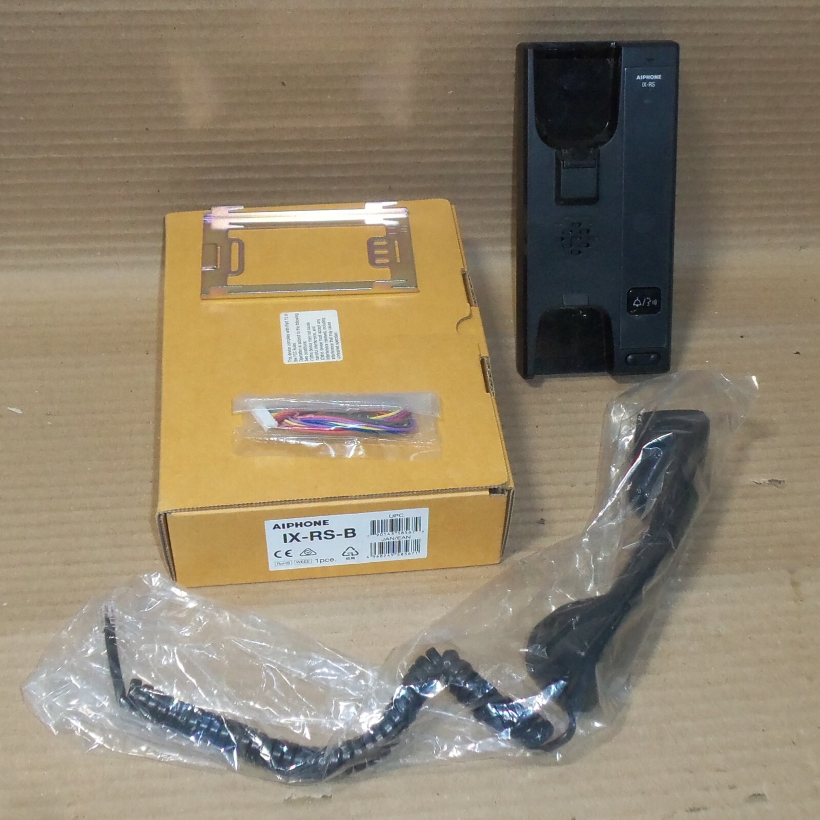 NEW AIPHONE IX-RS-B INTERCOM TELEPHONE BLACK PHONE BASE W/ RECEIVER IXRS 1X-RS-B