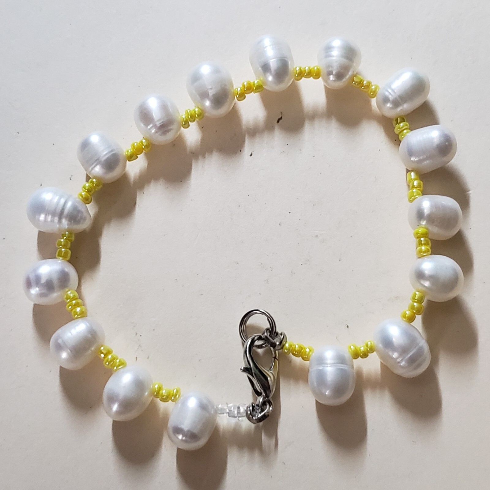 GENUINE * PEARL * BRACELET,  7 Inches , 8 mm -Handmade in USA