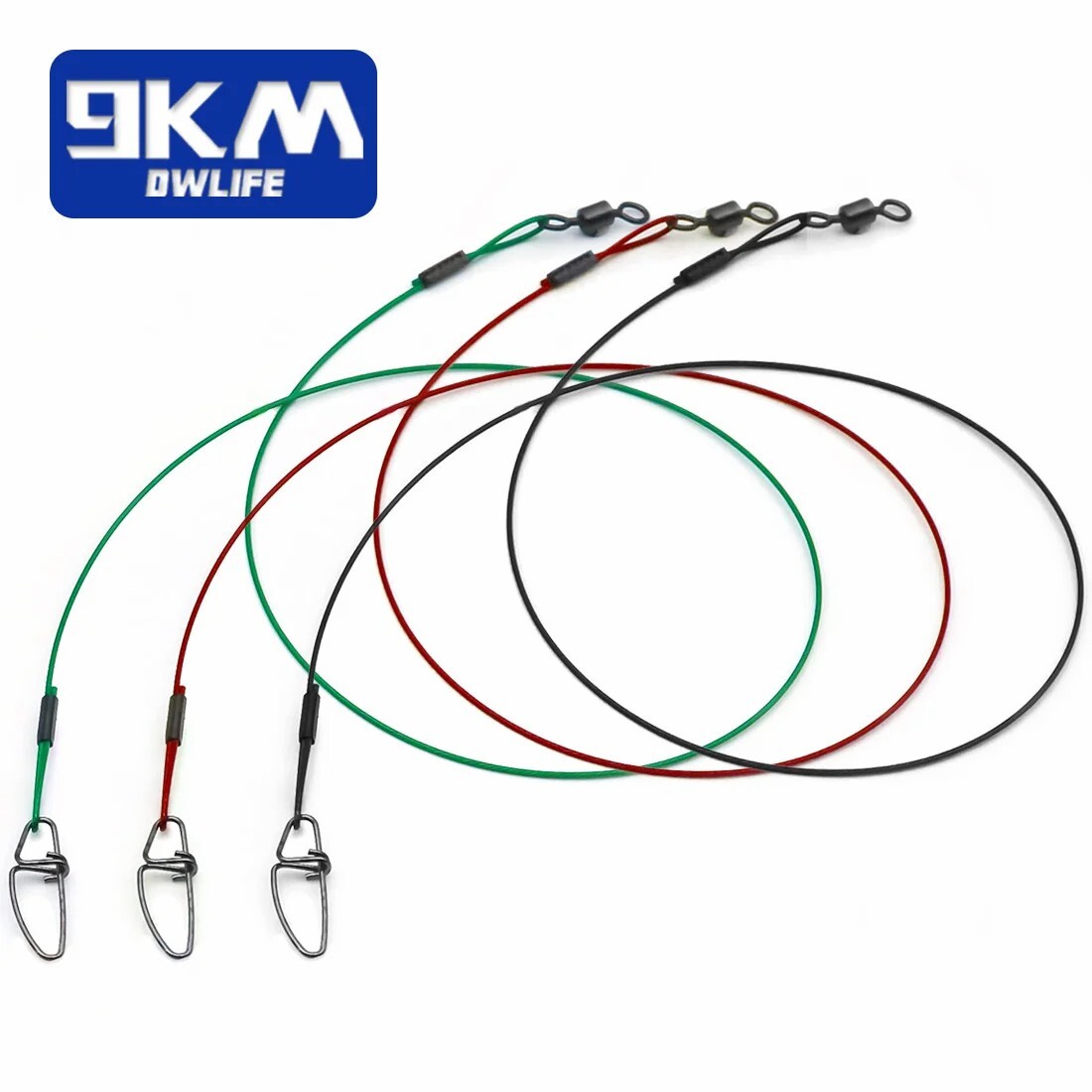 Fishing Line with Swivel & Snap 20Pcs Stainless Steel Wire Fishing Connector
