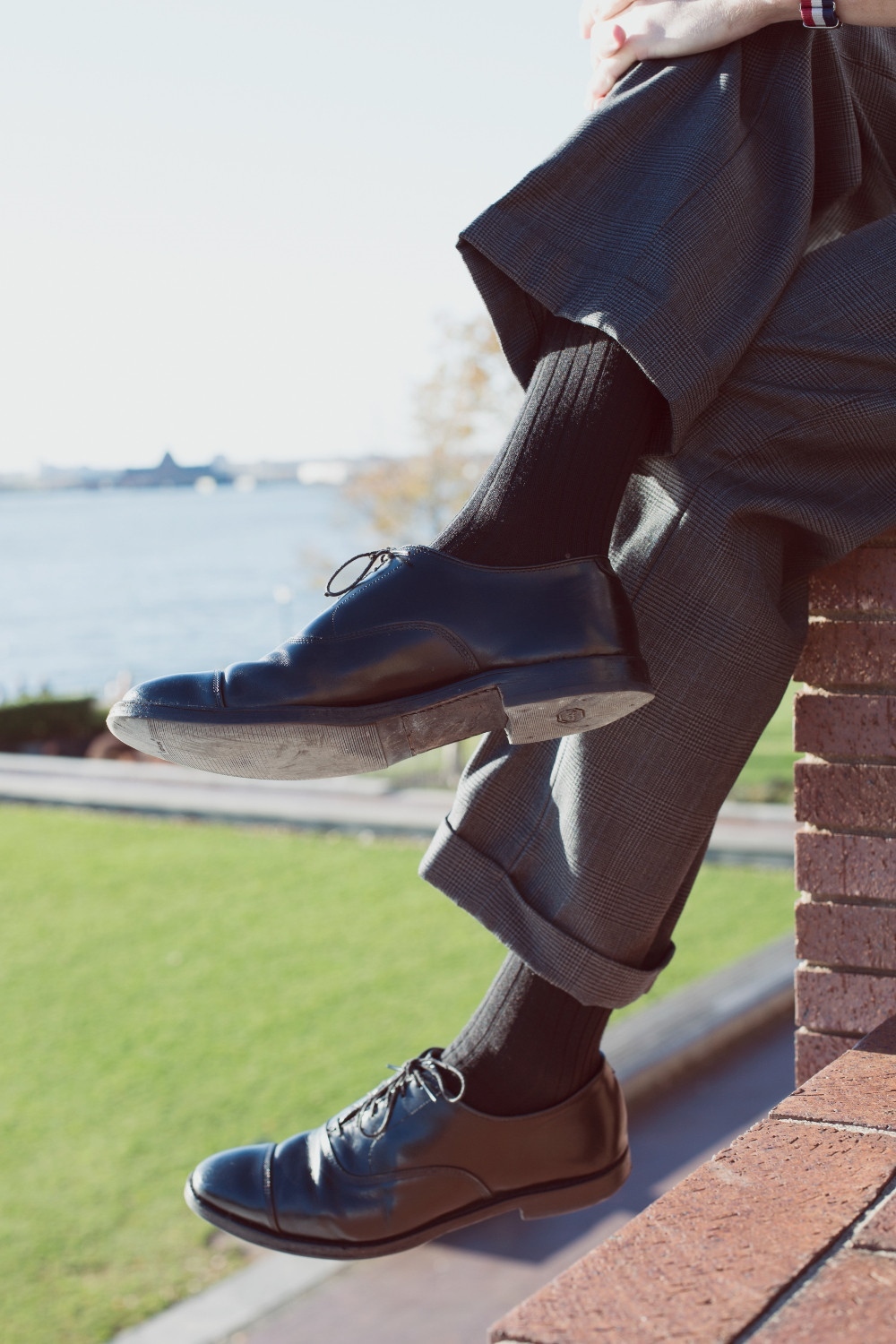 Boardroom Socks Men's Merino Wool Over the Calf Dress Socks - Knit in USA