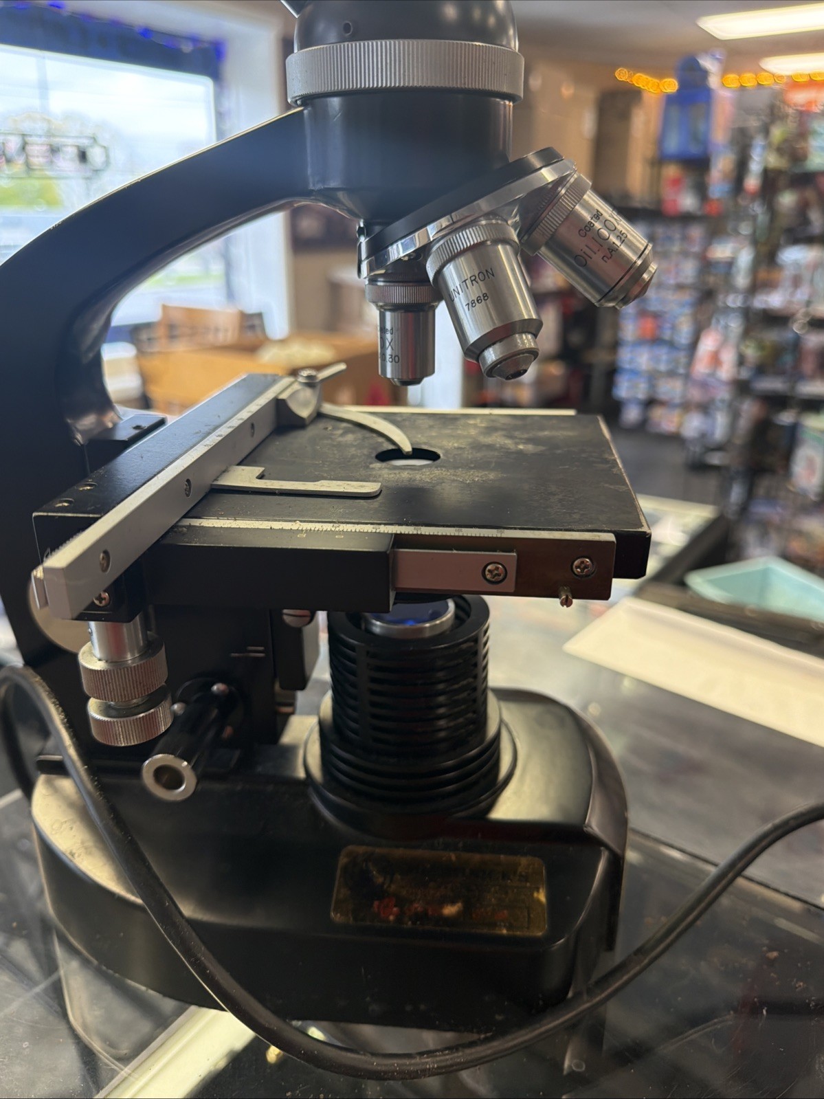 Vintage Unitron Microscope 52548 With Case Tested And Works Wow!