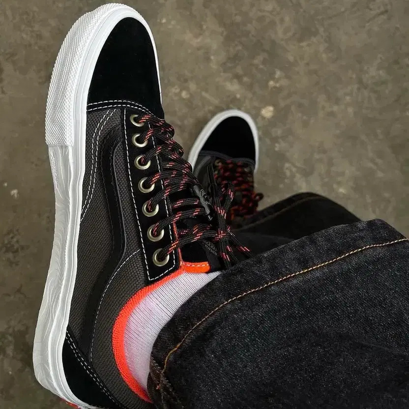 Vans X Spitfire Old Skool Skate Sneakers Black Flame New