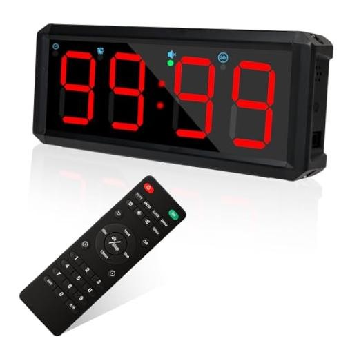 2.1-inch 4-Digit Quick Gym Timer, Suitable for Fitness Training, Event Timing,