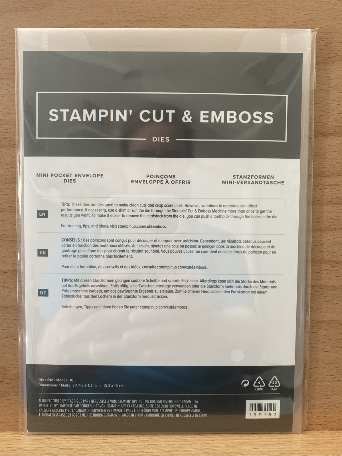 Stampin' Up! MINI POCKET ENVELOPE dies - NEW