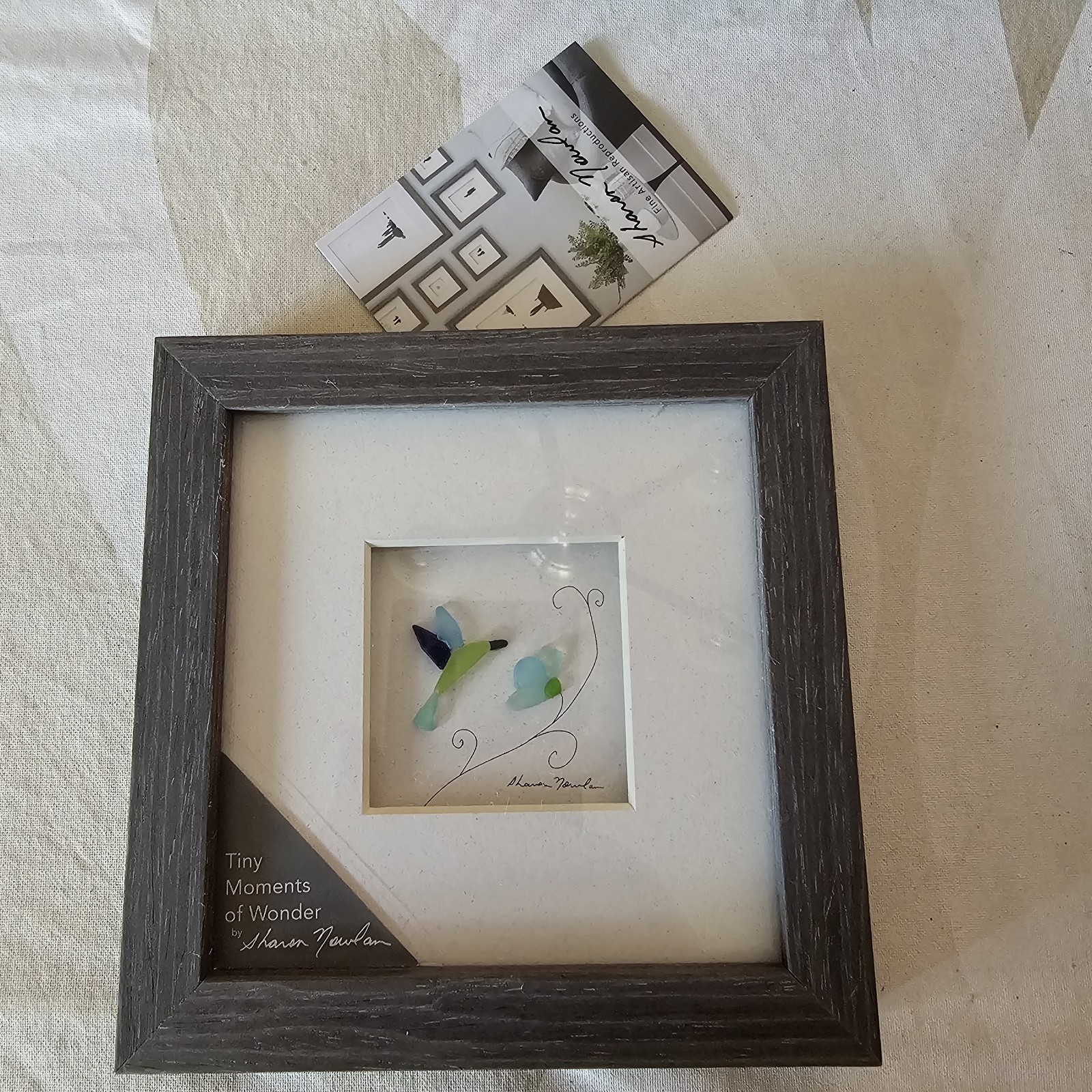 NWT DEMDACO Sharon Nowlan "Tiny Moments of Wonder" Framed Wall Art Hummingbird