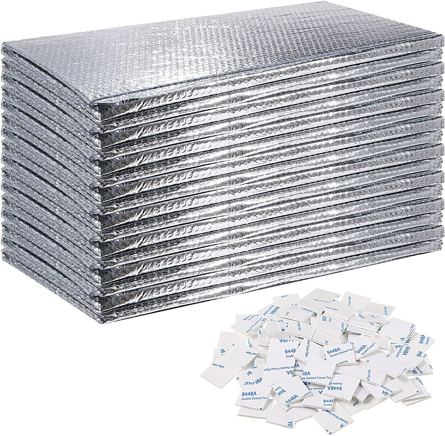 Garage Door Insulation Kit (16 Pieces) REFLECTIVE FOAM Panels 24"x60" SHEETS