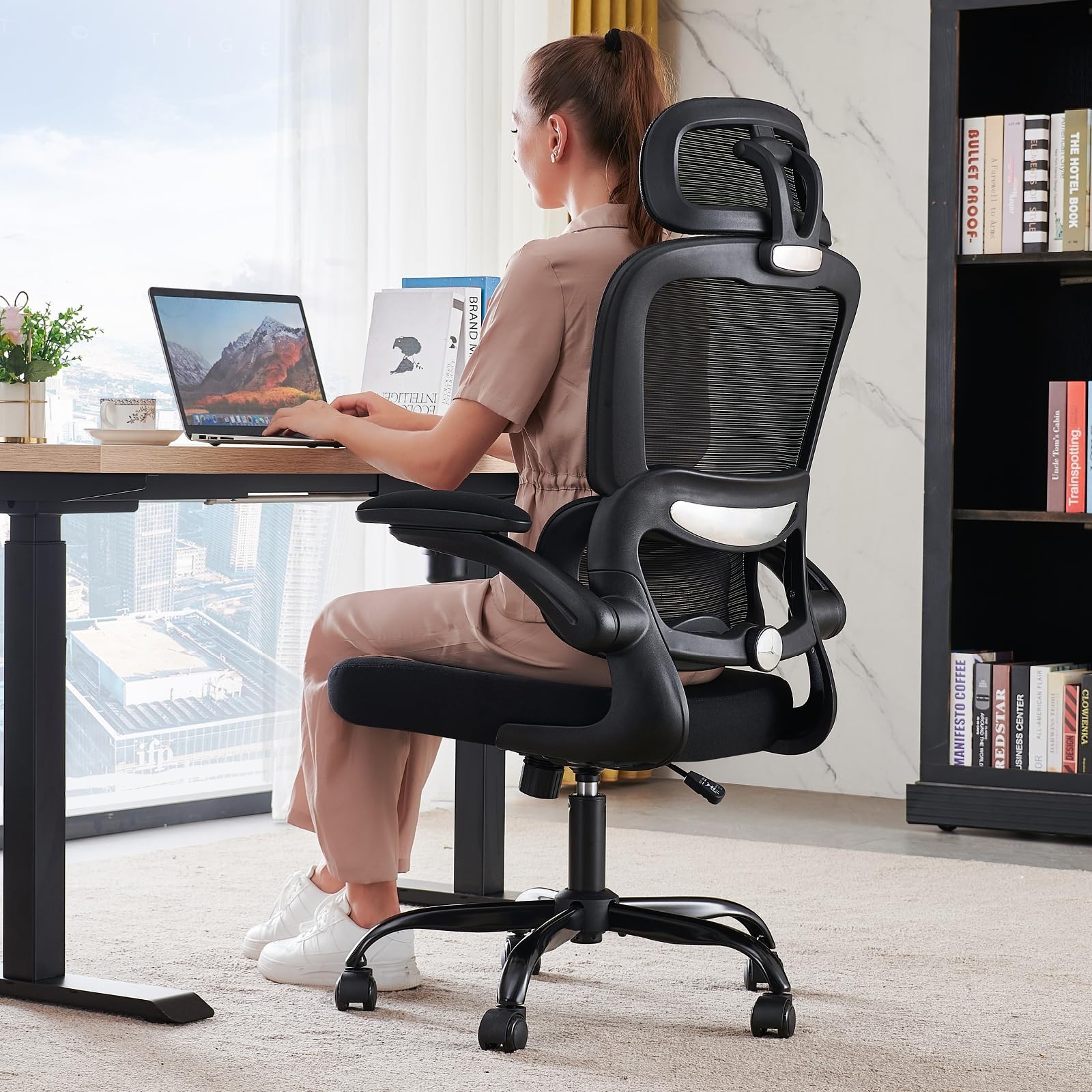 Office Chair Ergonomic Desk Chair, 330 LBS Home Mesh Office Desk Chairs with ...