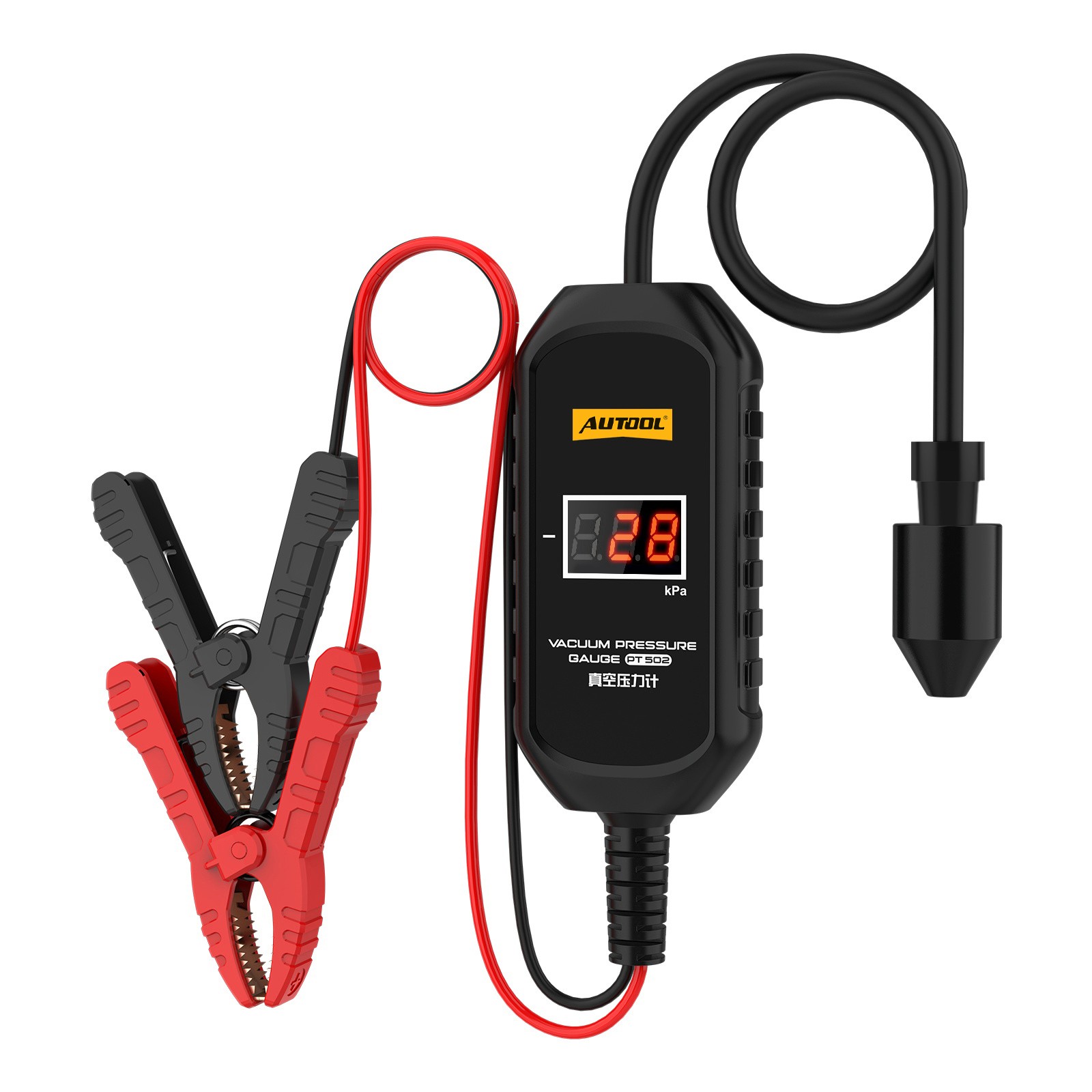 Digital Vacuum Pressure Gauge Vacuum Tester 10V-14V Vacuum Gauge Kit 101-0kPa