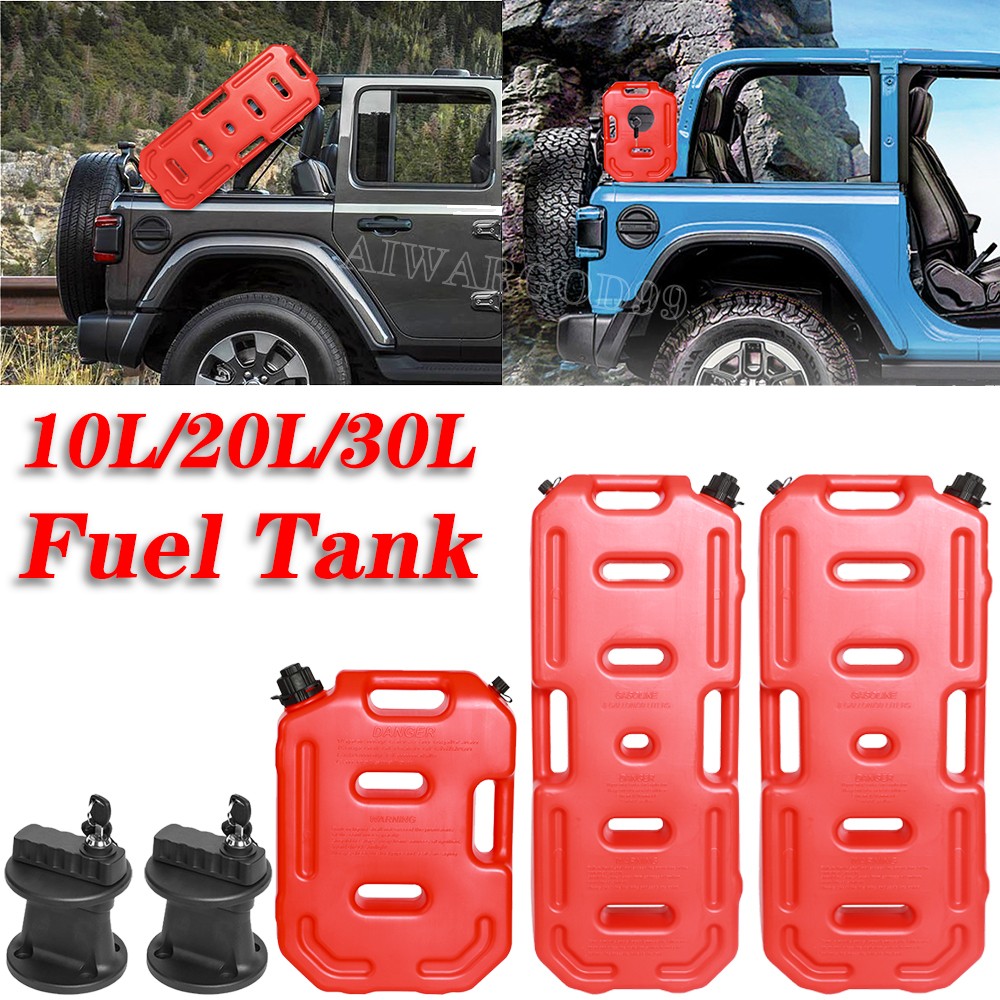10L 20L 30L Fuel Gas Oil Storage Tank Can Container Lock Fit For Jeep Truck UTV