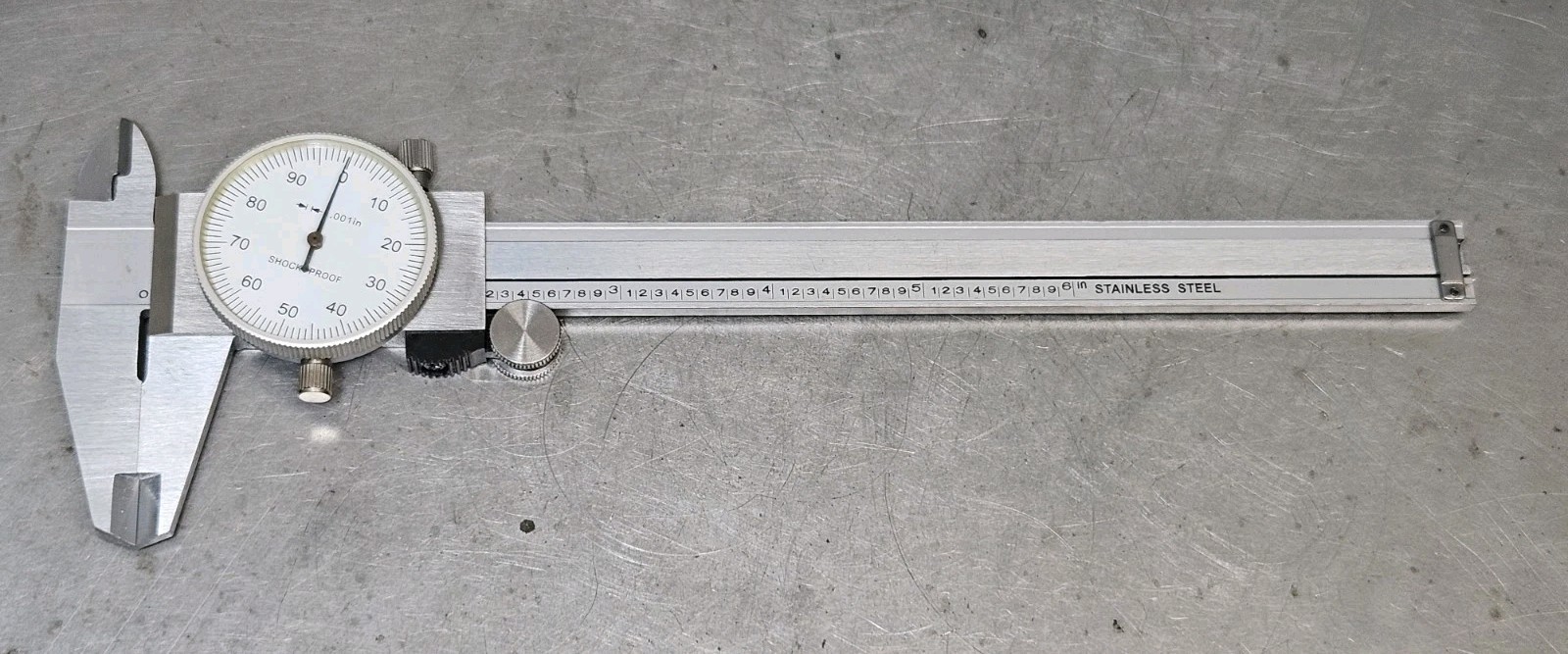 Starrett No. 657AA magnetic base + 1" dial indicator - micrometer - caliper