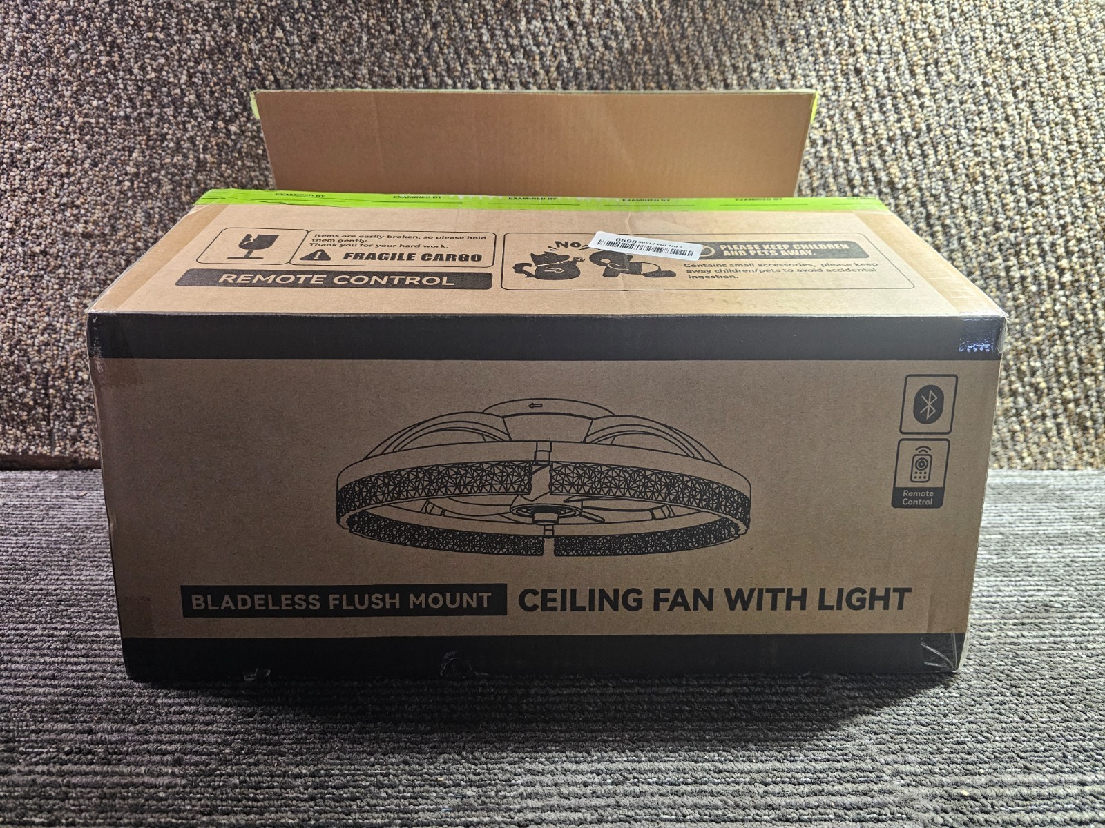 Passky 20” Low Profile Ceiling Fan w/ Lights 6 Speeds, Dimmable LED Flush Mount