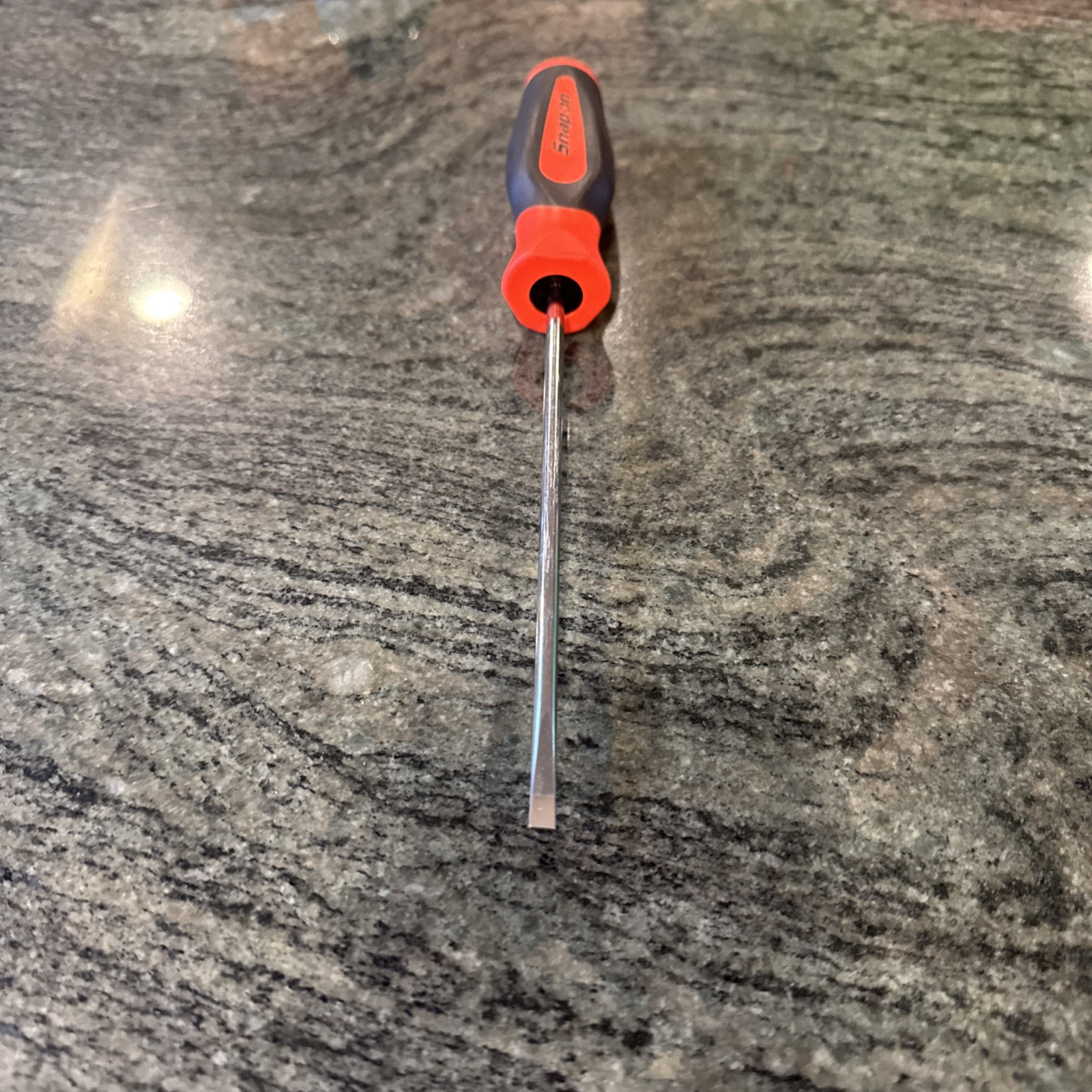 Snap On sgd146b flat tip soft grip cabinet screwdriver 10-1/8” long orange new