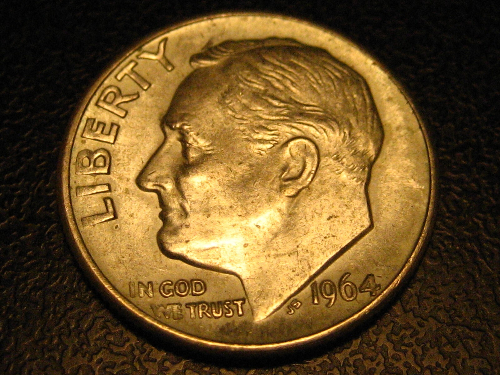 1964-P 90% Silver Roosevelt Head Dime BU Some Toning Field Is Silver Color