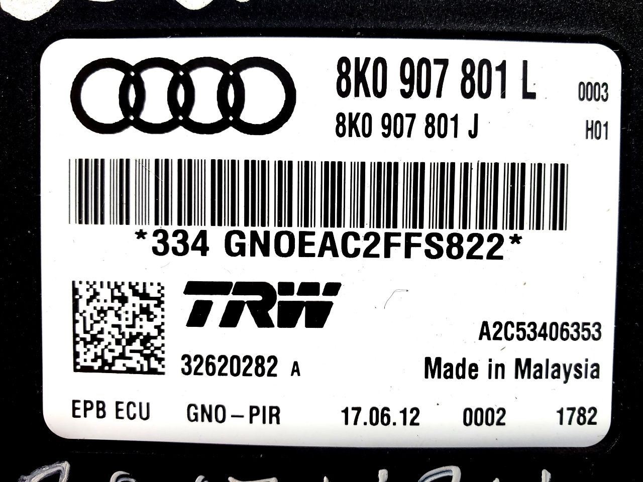 2013 Audi A4 OEM Parking Brake Module