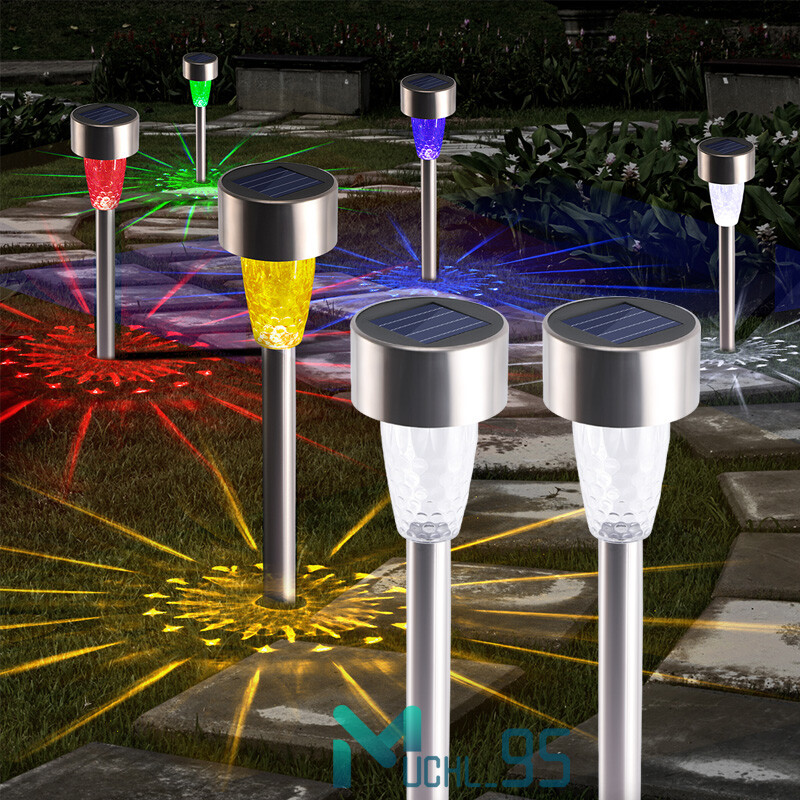 2 PACKS Solar Power Landscape Lights LED Outdoor Garden Yard Pathway Lawn Lamp