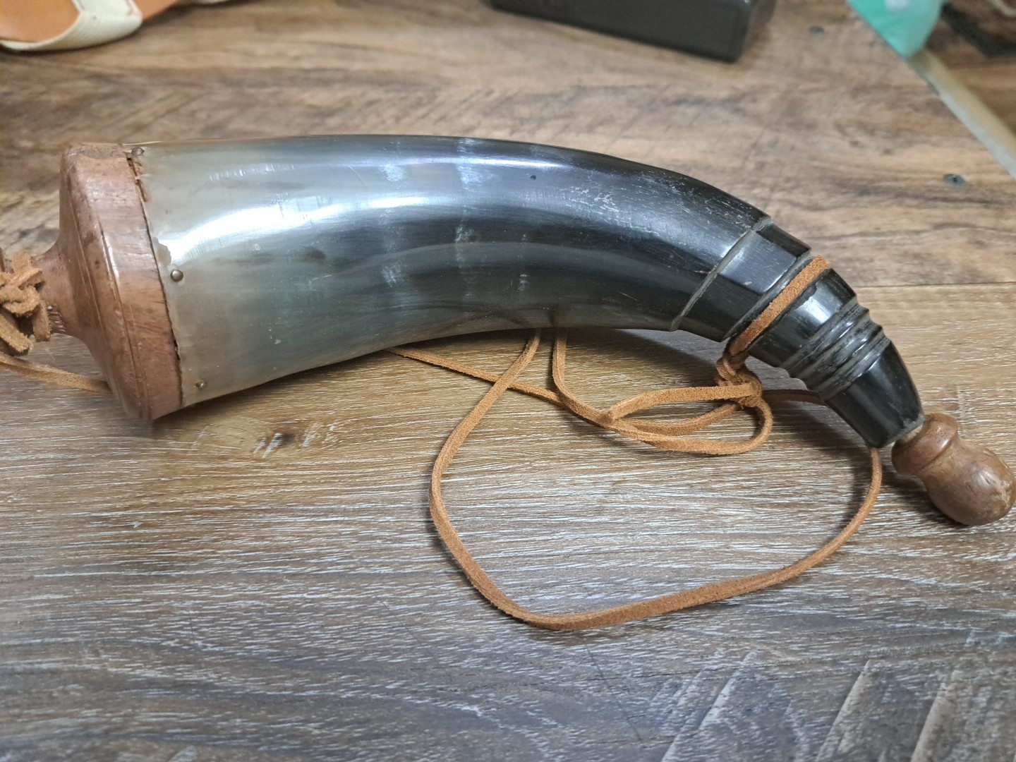Vtg. Blackpowder Muzzleloader Powderhorn