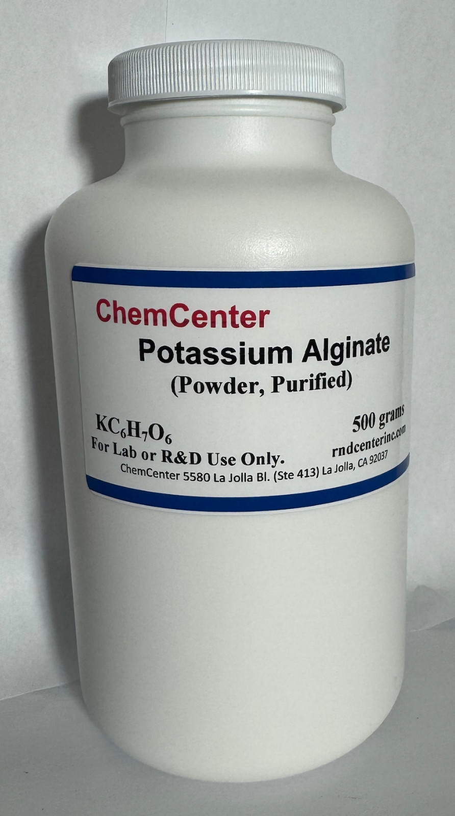 Potassium  Alginate, Powder, Purified, 500 grams ( 1.1 lb. )