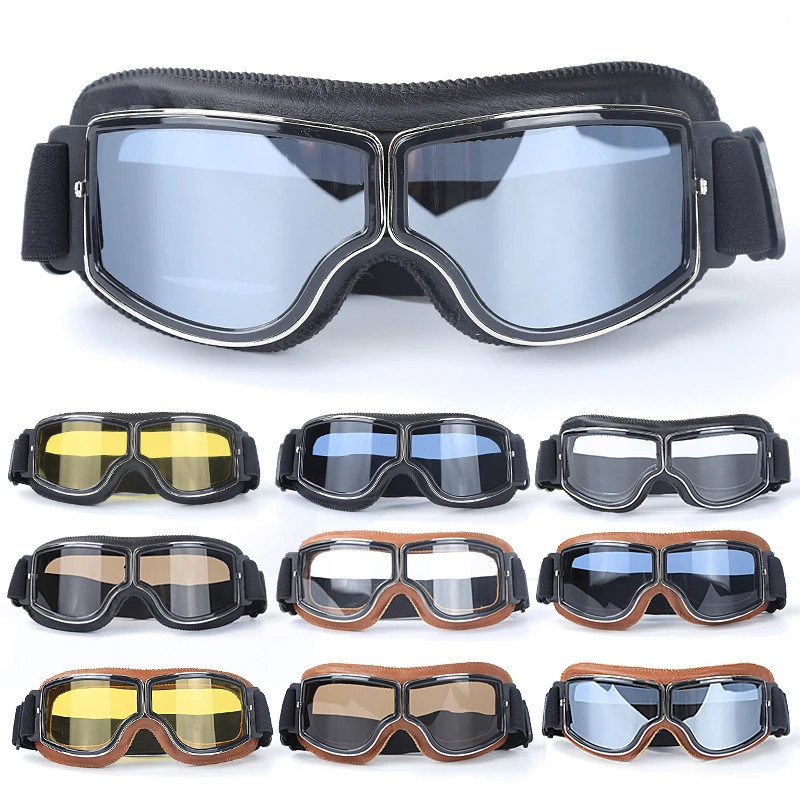 Newest Style Leather Goggles Vintage Motorcycle Goggles Vintage Motorcycle