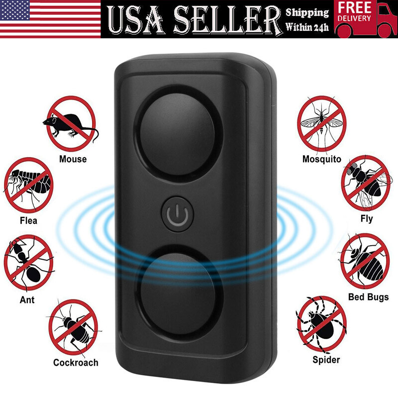 Pest Reject Pro Ultrasonic Repeller Home Bed Bug Mites Spider Defender Roaches^^
