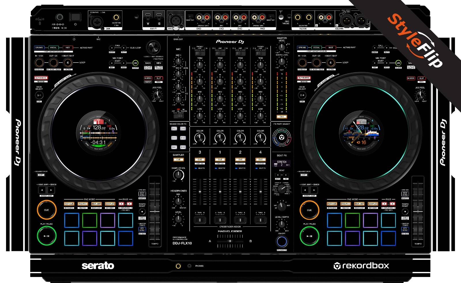 Pioneer DDJ-FLX10 Skin | Black | Protective Decal | StyleFlip Skins
