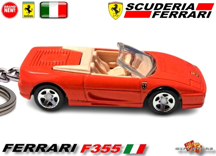 🎁🚦🏁 🆕 HTF KEY CHAIN RED FERRARI F355 SPIDER F1 CUSTOM Ltd Ed.💕NICE GIFT💕🎁