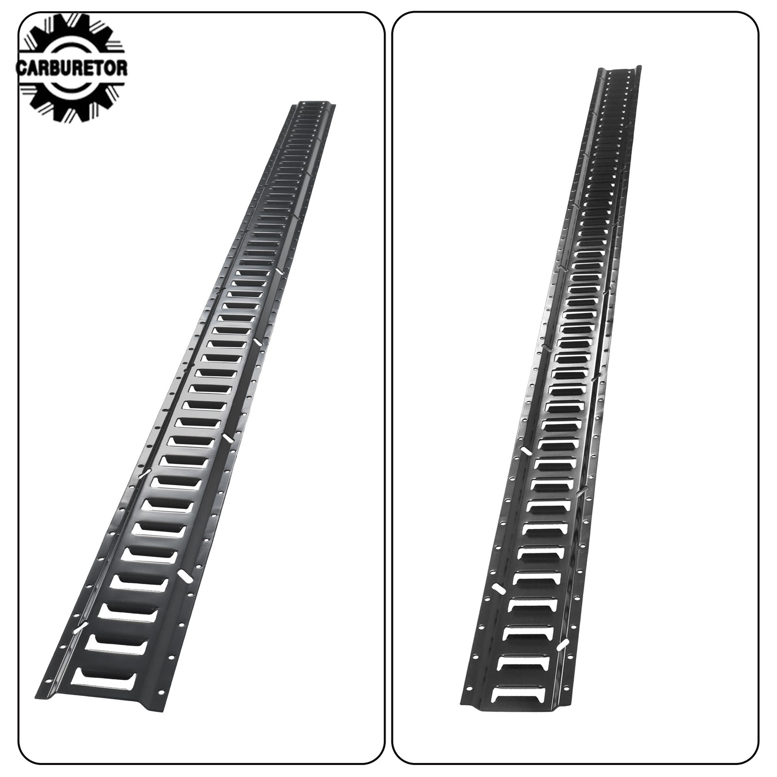 8 Feet Long E Track Rails Black Finish 5 Pack For Cargo Management System