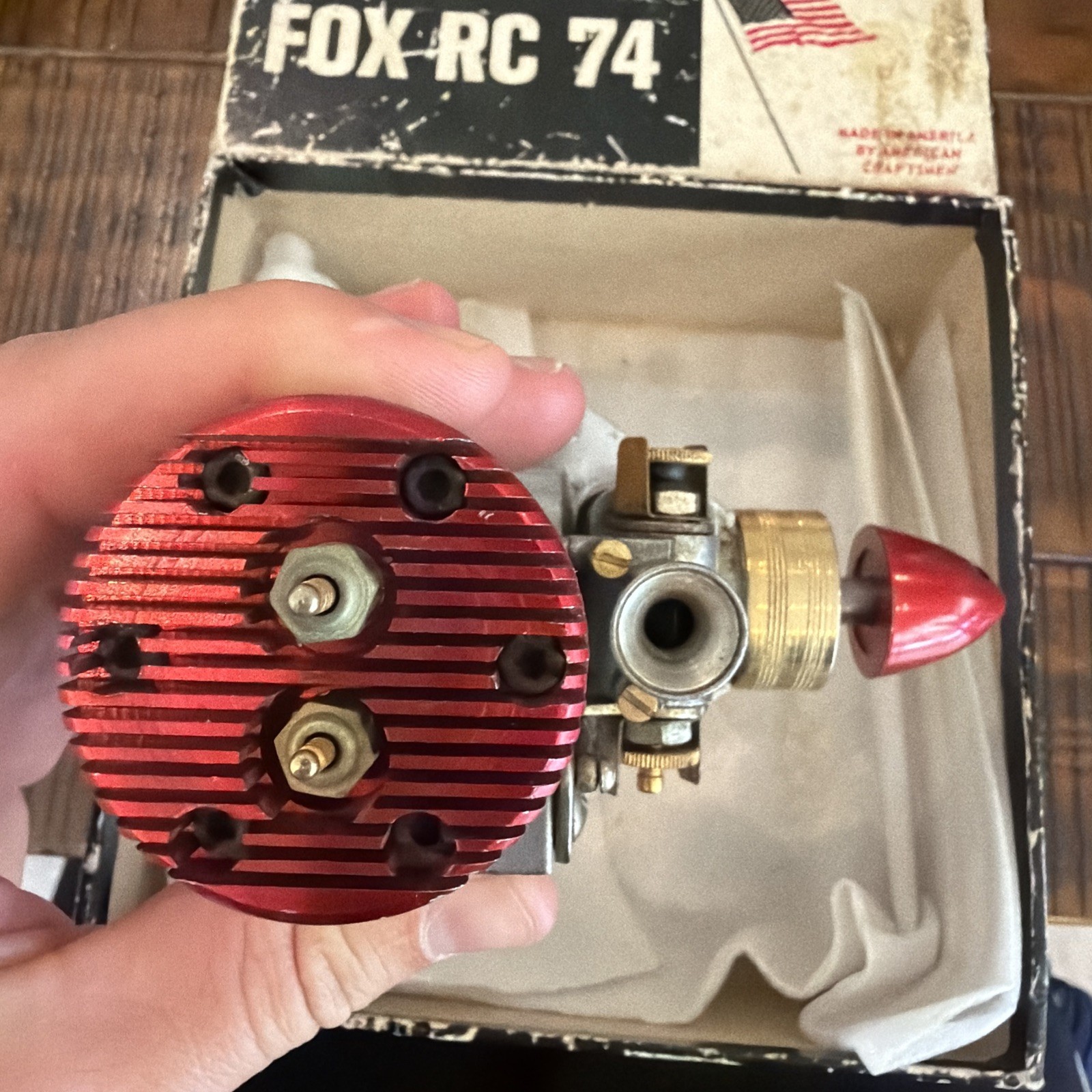 Fox Model RC74 Airplane Engine w/ Original Box