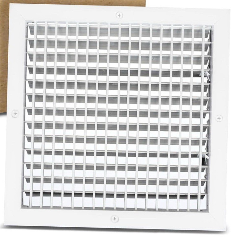Laminaire 14" x 14" Duct Hole Aluminum Single Air Supply Register