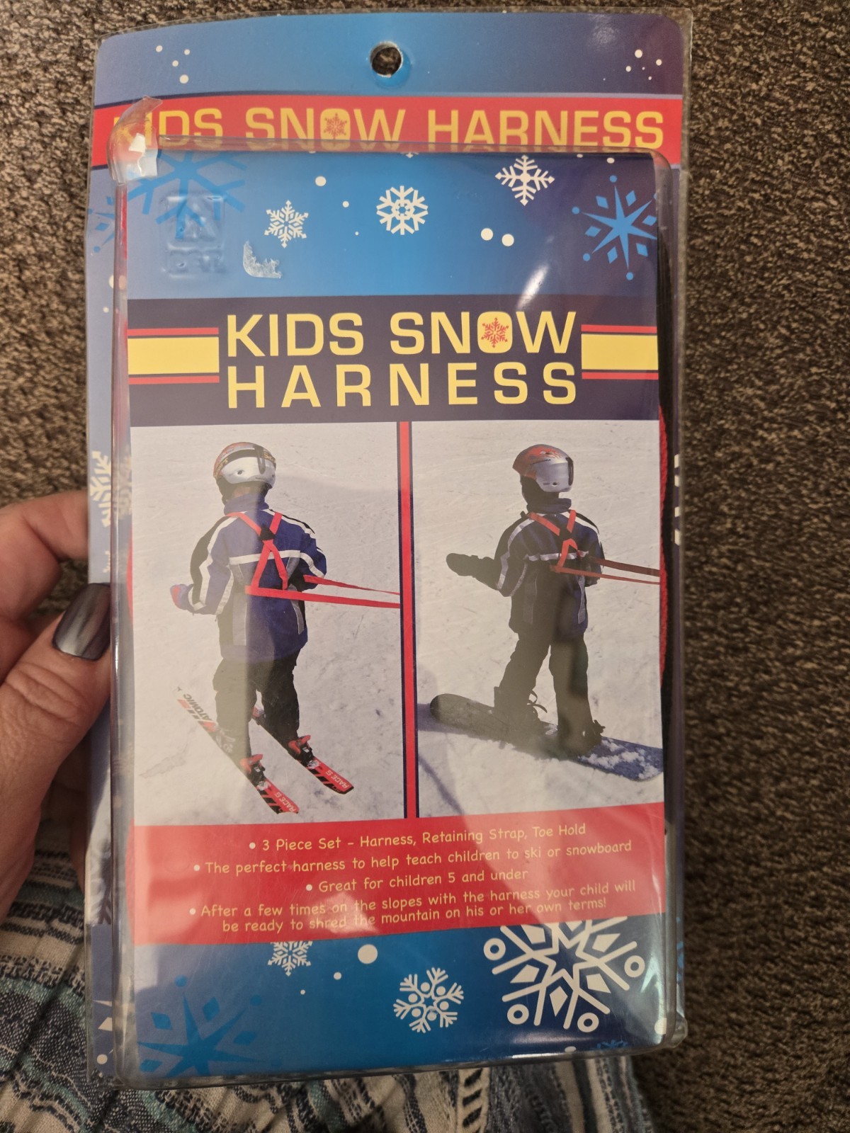 Kids Ski Harness Leash Ski Trainer Teach Snow Ski Snowboard Red - New