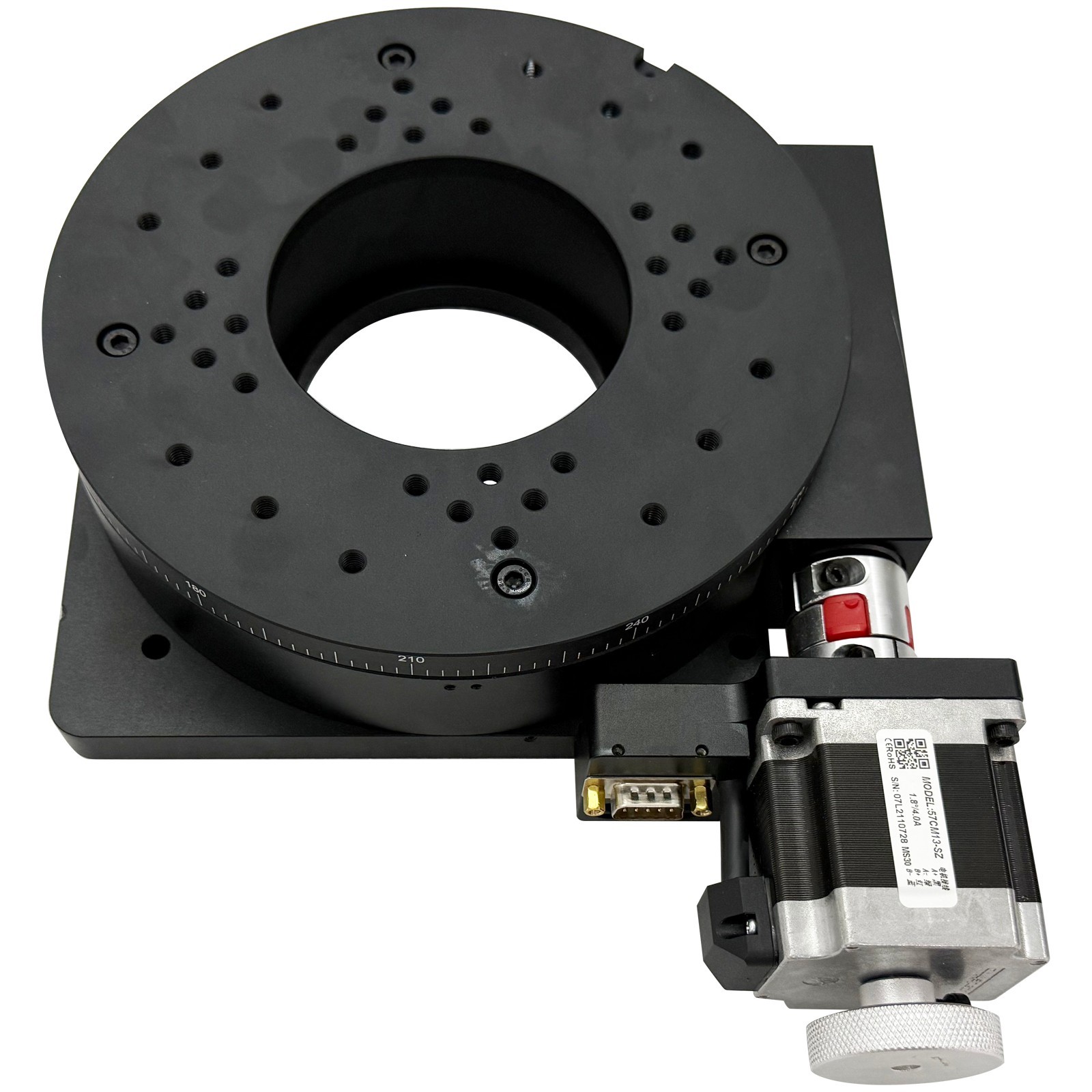 Two-Phase Stepper Driver Motorized Precision Rotary Table Worm Gear Drive