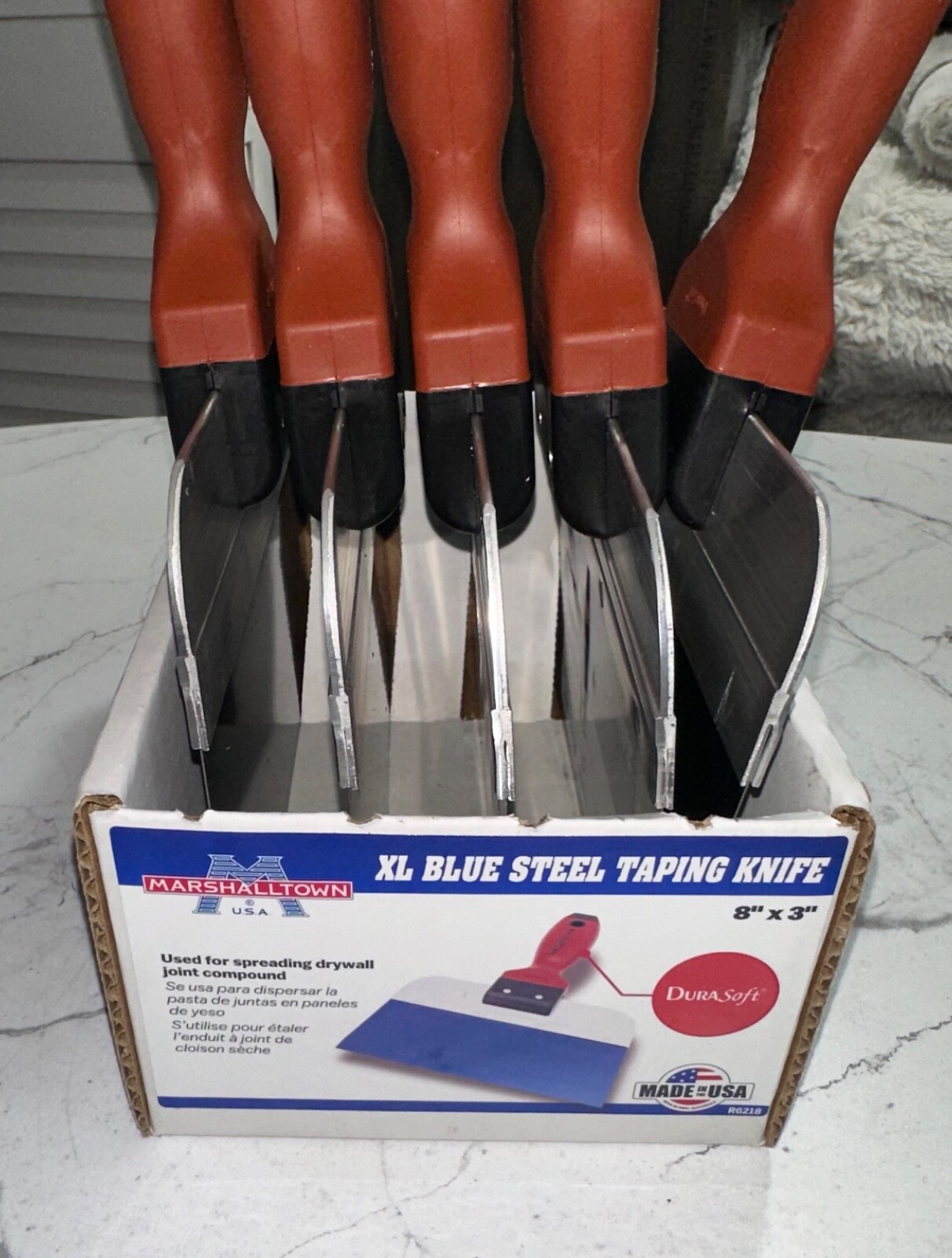 Marshalltown XL Blue Steel Taping Knife - 8"x3" - 3508D - Lot of 5