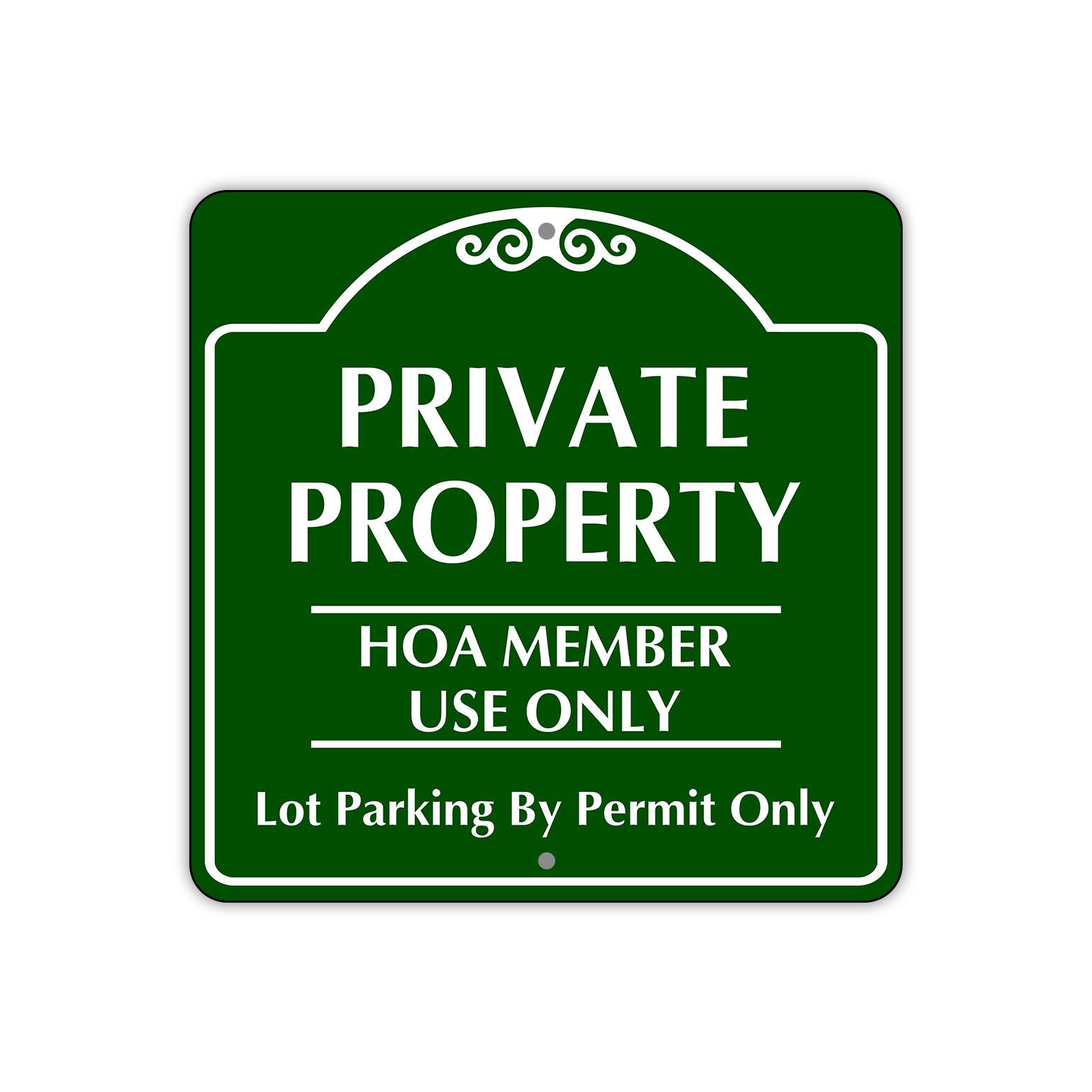 Private Property Hoa Member Use Only Lot Parking By Aluminum Metal Sign 12"x12"