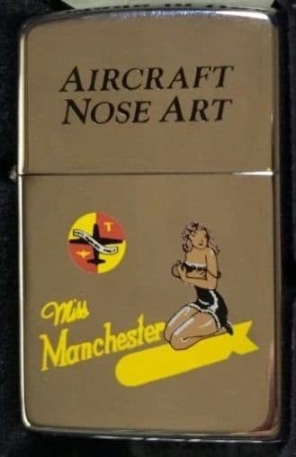Zippo Miss Manchester Nose Art