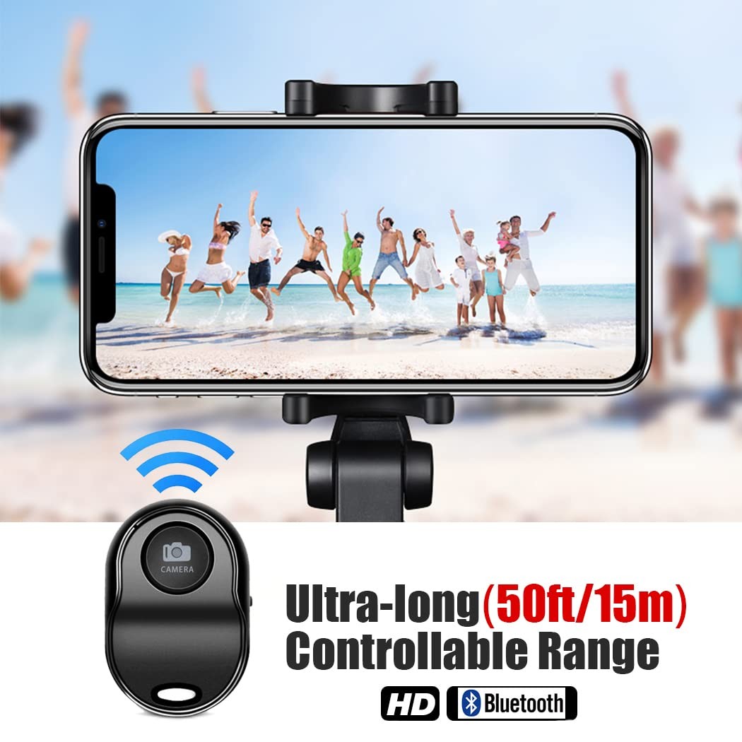 [Upgraded] Bluetooth 5.0 Remote Shutter for iPhone & Android Black × 2 Pack