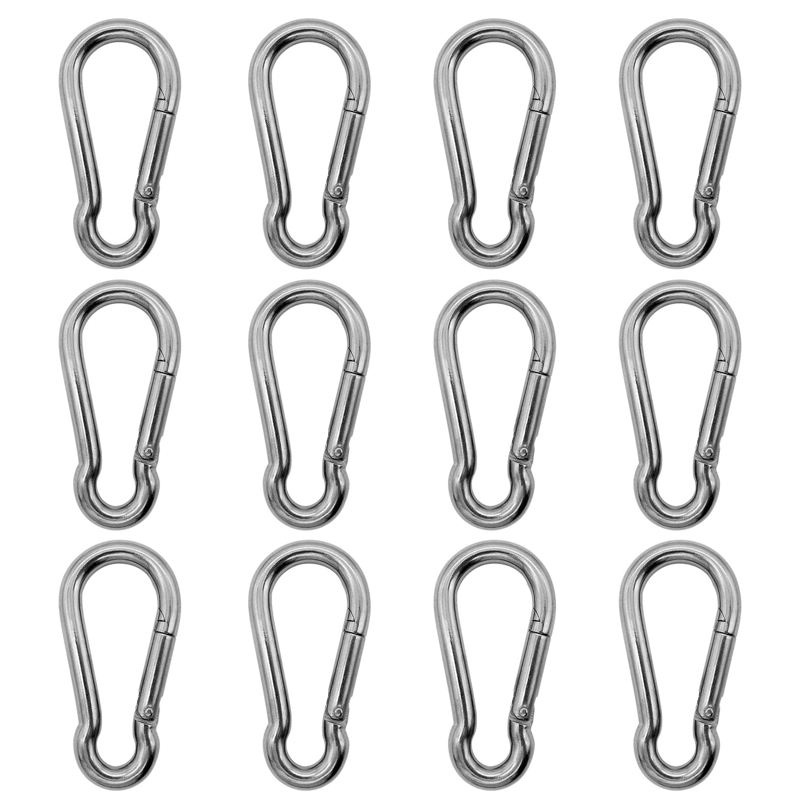 Outmate Marine Grade 316 Stainless Steel Carabiners -2 inch Heavy 2", Silver