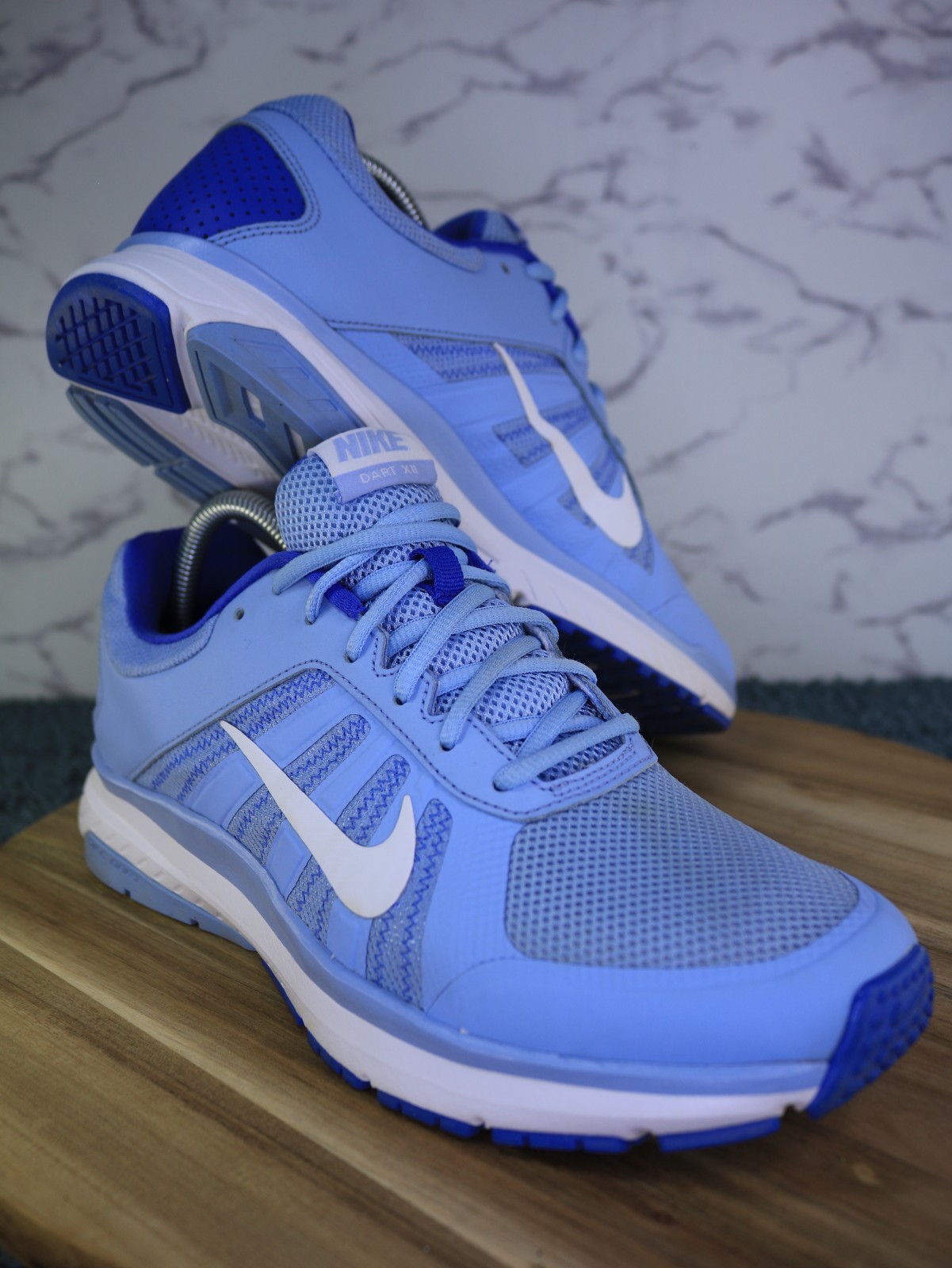 Nike Dart XII Shoes Blue White Running Sneakers Gym Sport 831535-403 Women Sz 11